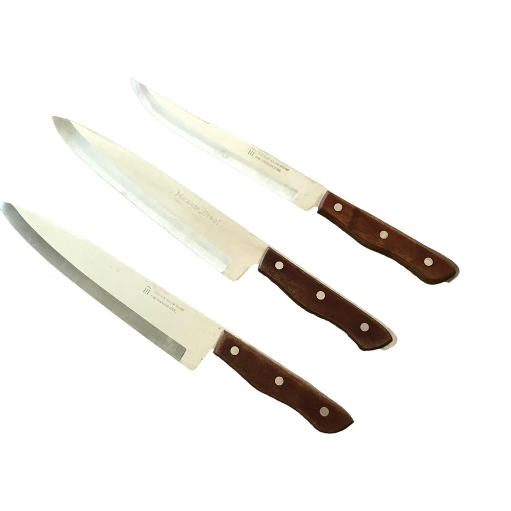 Maxam Precision Hollow Ground Fine Stainless Steel Knives